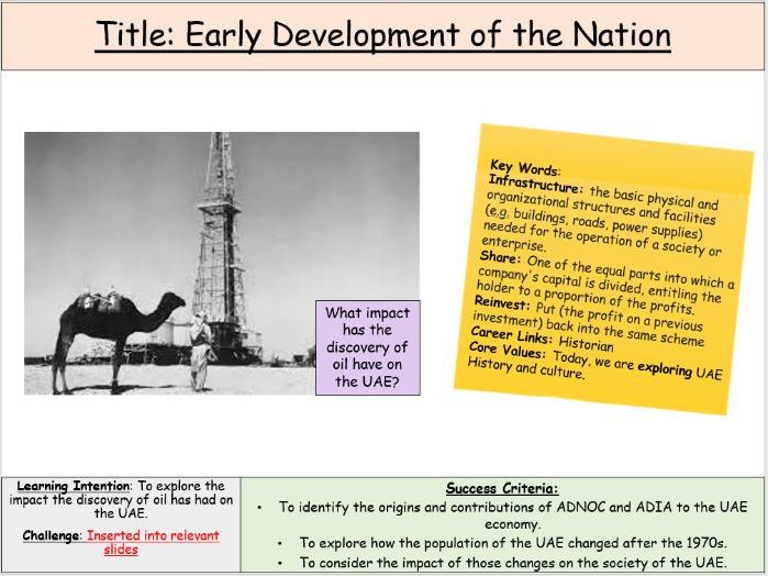 UAE Social/MSC Early development of the UAE