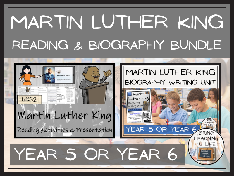 Martin Luther King Reading Comprehension and Biography Bundle | UKS2
