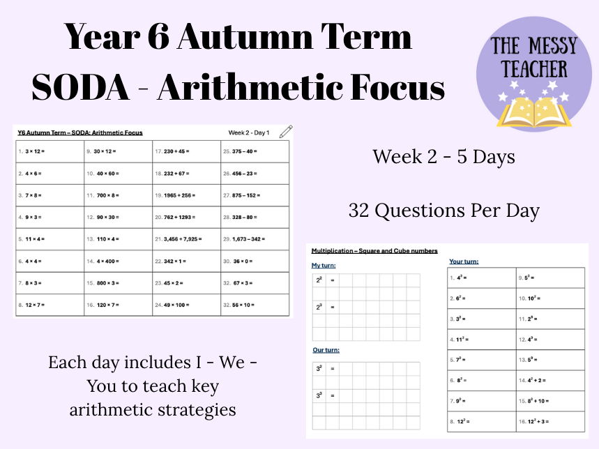 Y6 SATs Arithmetic Focus Start of the Day Activity - Week 2