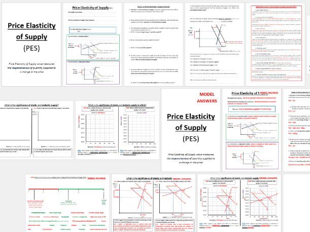 Price Elasticity of Supply (PES) Student Booklet A-Level (& GCSE / IGCSE)