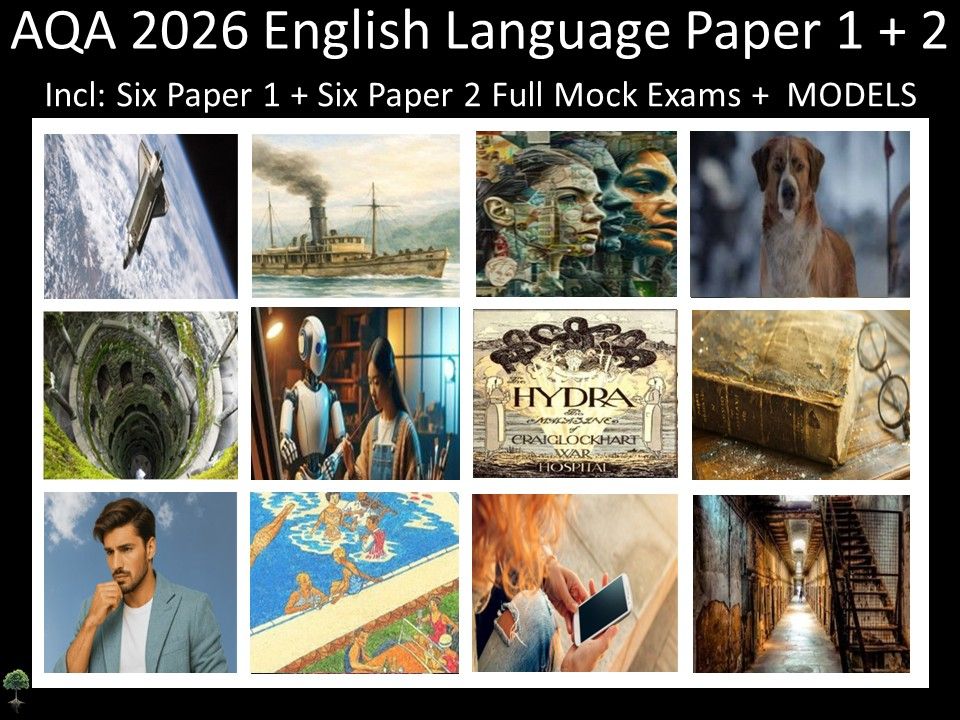Twelve AQA 2026 GCSE English Language Paper 1 + 2 Mocks | MODELS