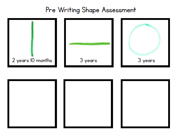 Pre-Writing Assessment Sheet for EYFS