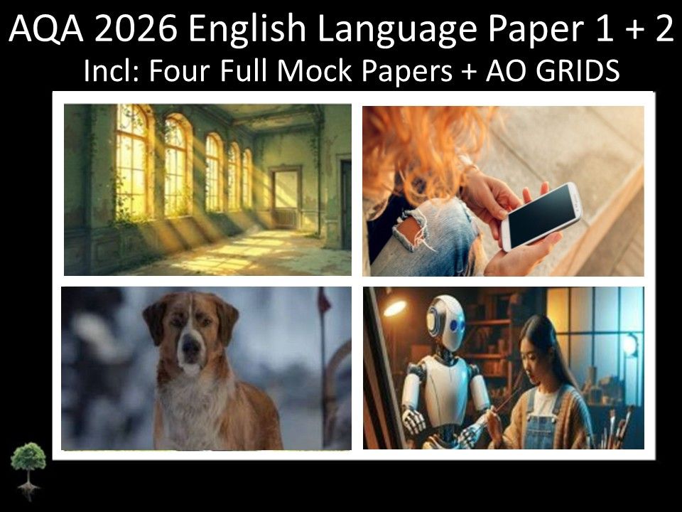 Four AQA 2026 English Language Paper 1 +  2 Mocks | AO GRIDS