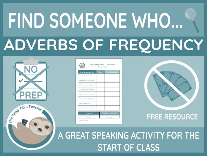 ESL Find Someone Who Activity - Adverbs of Frequency