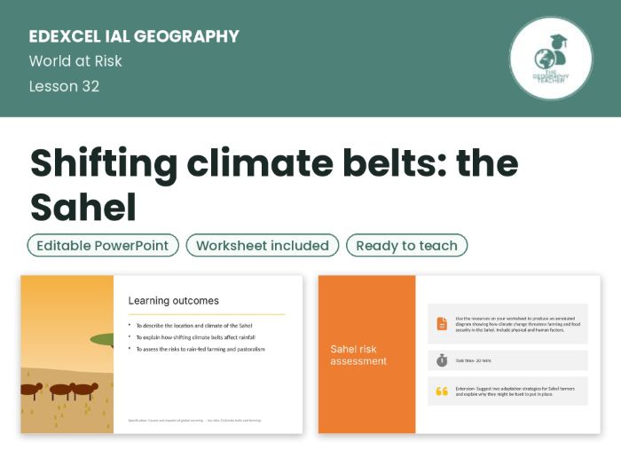 Shifting climate belts: the Sahel – Edexcel IAL Geography