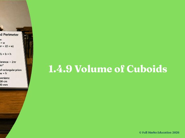 IB Maths MYP Year 1, Unit 4 - 1.4.9 Volume of Cuboids