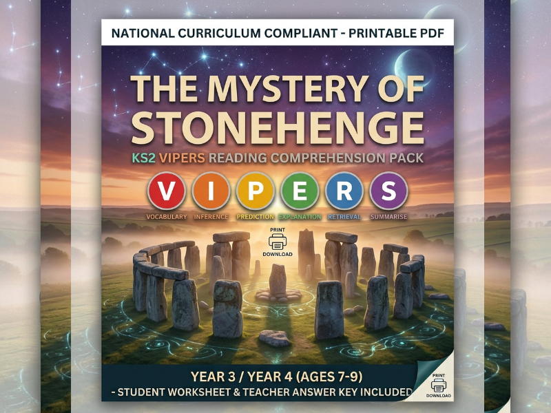 KS2 VIPERS Reading Comprehension – The Mystery of Stonehenge