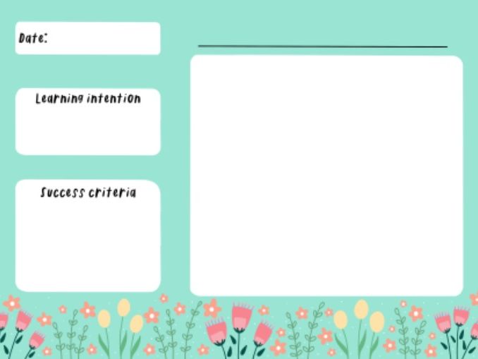 Lesson Slides- Spring Flowers Theme