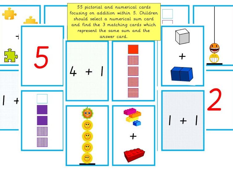 Sum Sets Addition within 5 | Teaching Resources