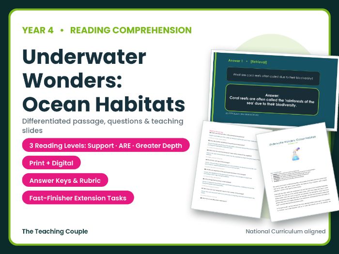 Underwater Wonders: Ocean Habitats | Comprehension | Year 4