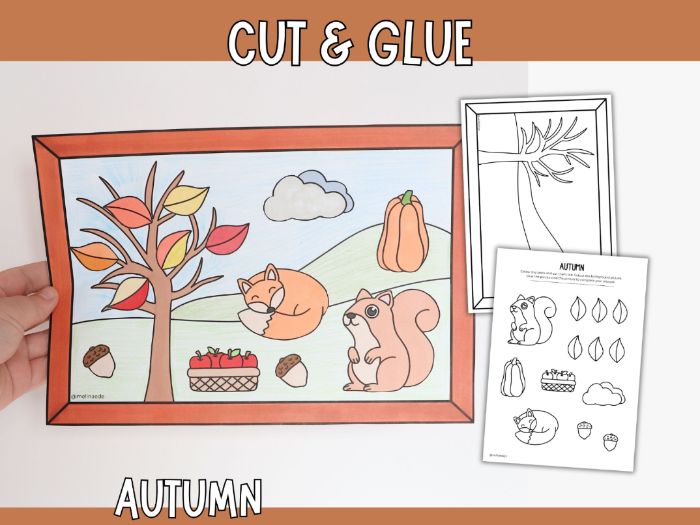 Cut and Stick - Autumn Craft for Kids