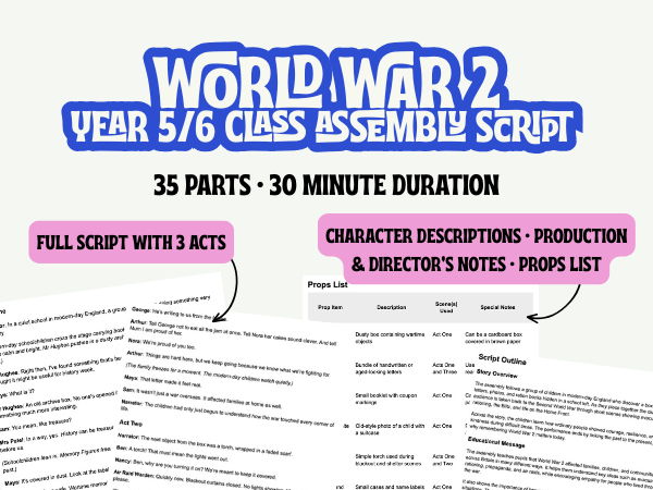 UKS2 World War 2 Assembly Script