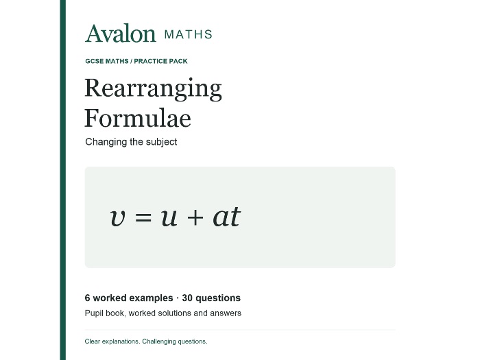 GCSE Rearranging Formulae: Questions & Solutions