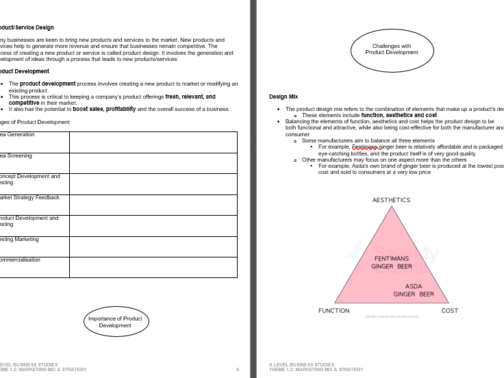 Edexcel AL Business: Theme 1.3 Booklet
