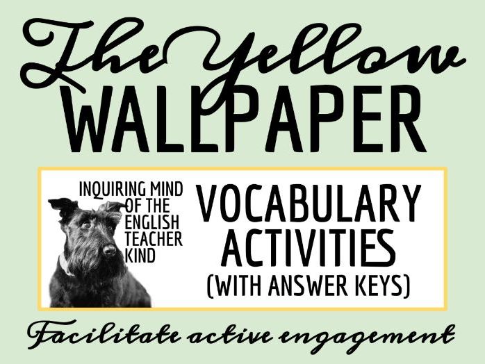 "The Yellow Wallpaper" by Charlotte Perkins Gilman Vocabulary Games