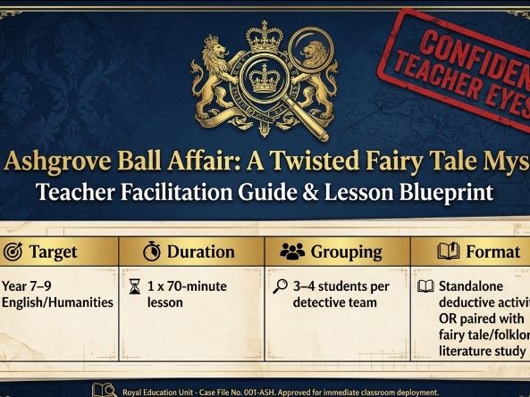 Twisted Fairy Tale Murder Mystery | Cinderella Investigation Unit | Grades 7-9