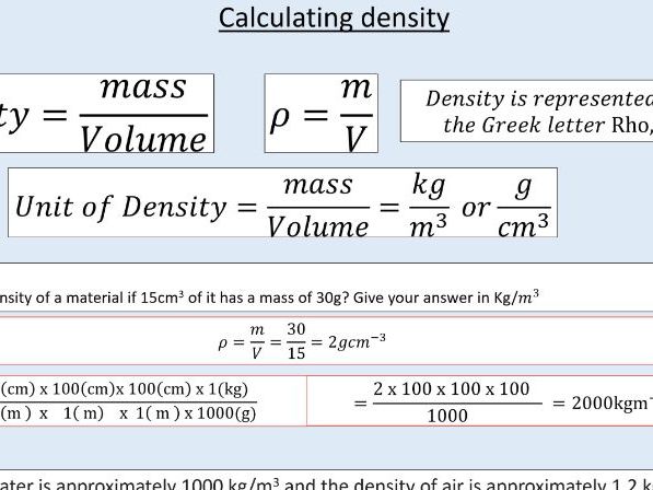 AQA GCSE Physics 4 3 1 1 Particle Model Density Of Materials AQA GCSE Physics 4 3 1 1 Particle Model Density Of Materials