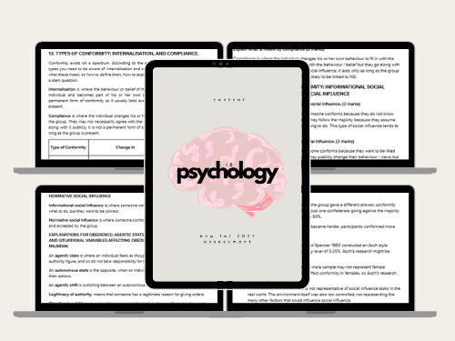 IB Psychology Concepts Revision Guide  *NEW FOR 2027*