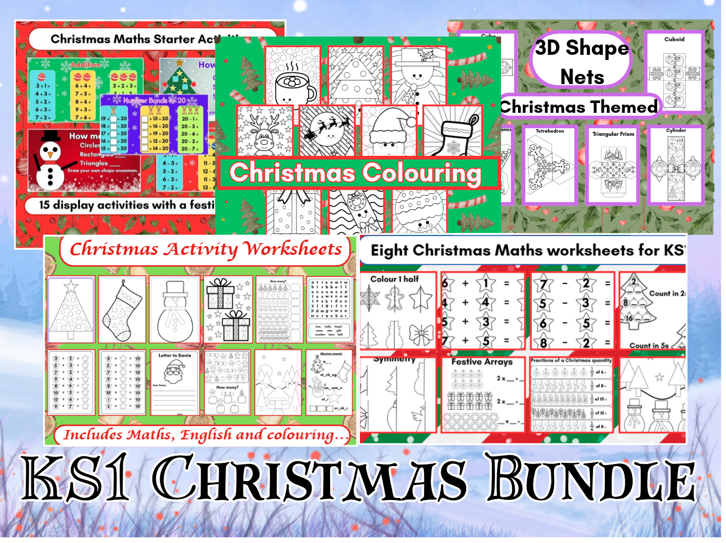 KS1 Christmas Maths and Activities Bundle