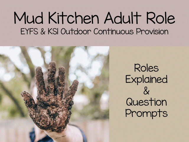 Mud Kitchen Adult Roles & Question Prompts for EYFS and KS1