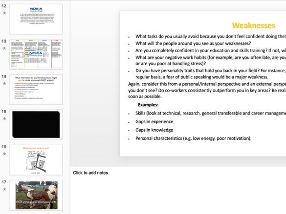 SWOT Analysis lesson PowerPoint