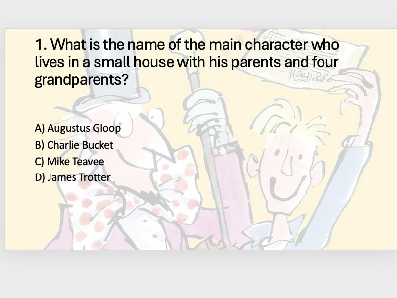 Charlie and the Chocolate factory Quiz