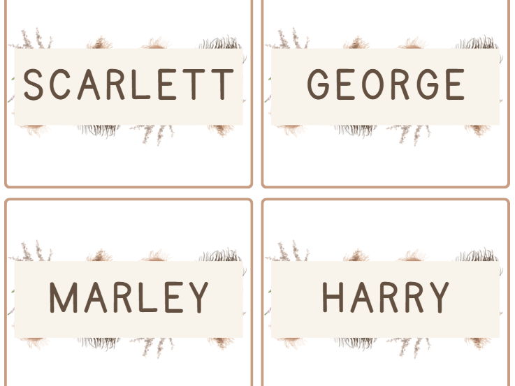 Neutral Boho Peg Labels | Editable Classroom Peg Tags | PowerPoint Resource