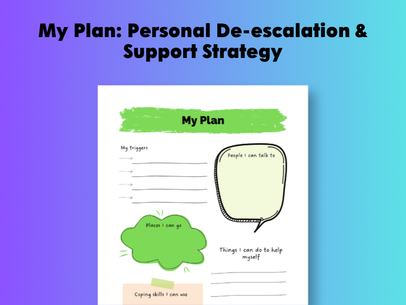 My Plan: Personal De-escalation & Support Strategy