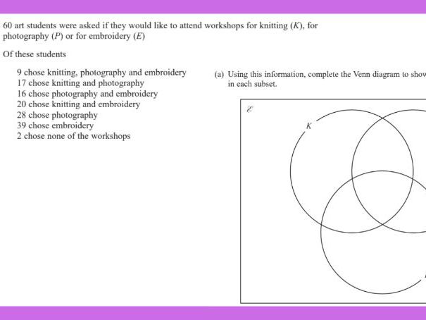 Venn Diagrams | IGCSE Modular | Higher | 4WM1 Unit 1 | Maths