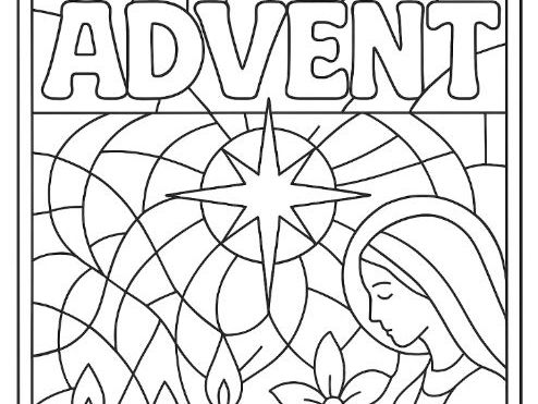 Advent Colouring Page for Christmas