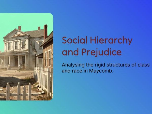 KS3 - To Kill a Mockingbird – Maycomb’s Hierarchy & Aunt Alexandra’s Classism