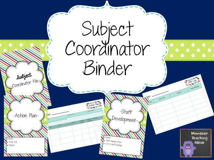 Subject Coordinator Folder