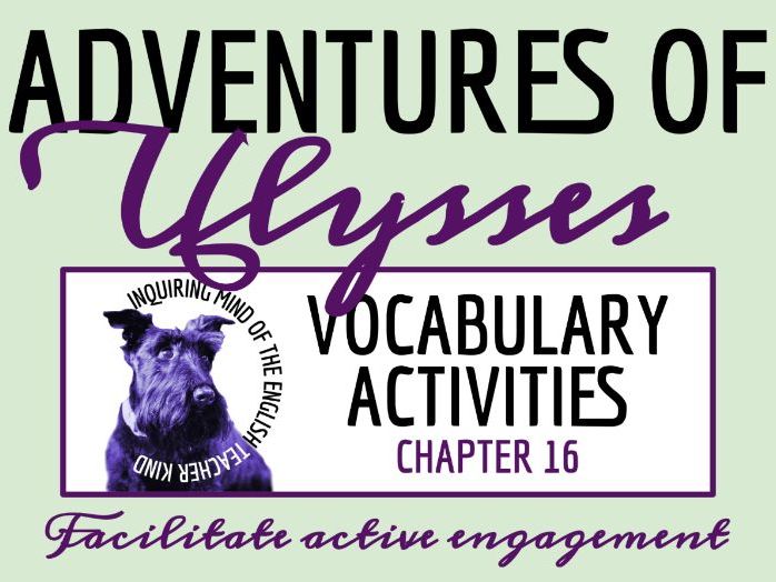 Adventures of Ulysses Chapter 16 Vocabulary Worksheet, Crossword Puzzle, and Word Search
