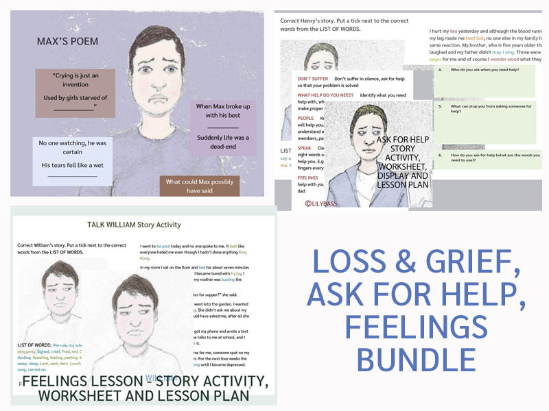 Loss & Grief, Ask for Help, Feelings Bundle (UK)