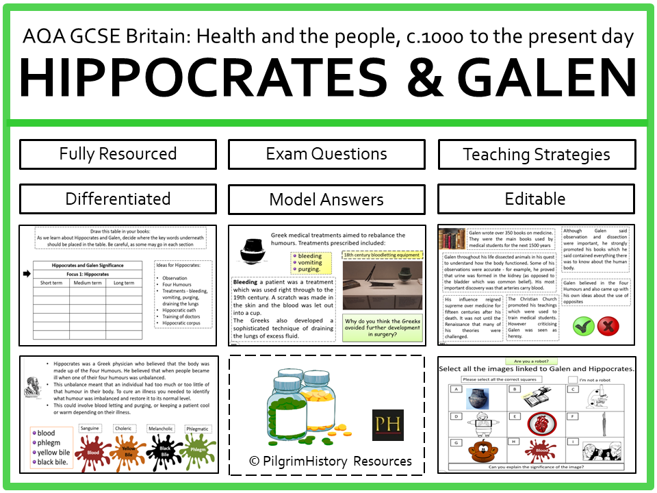 AQA GCSE Britain Health and the People: Hippocrates and Galen – Four Humours and Medicine