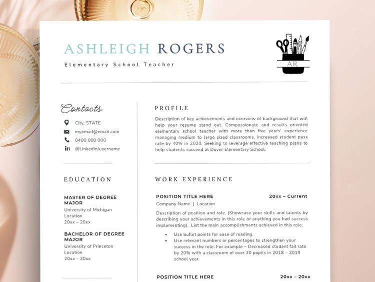 Teacher Resume Template