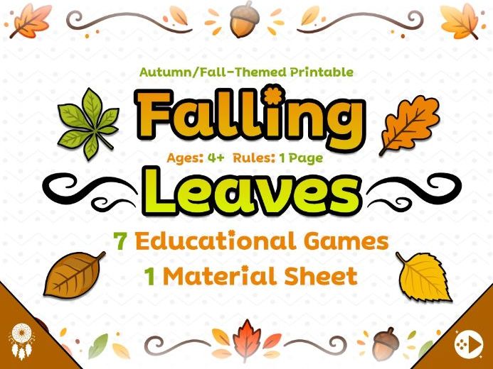 Falling Leaves | Educational Games Bundle | Fall/Autumn Activities