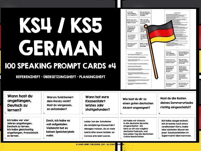 GERMAN SPEAKING PRACTICE CARDS #4