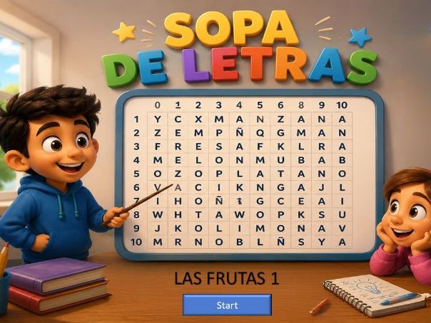 Sopa de letras Fruta 1