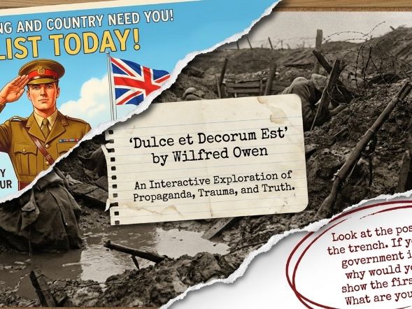 Dulce et Decorum Est by Wilfred Owen | Poem Analysis Deck | Years 9-10 | GCSE