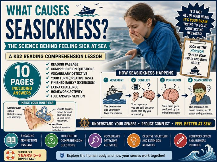 What Causes Seasickness? | KS2 Reading Comprehension | Science