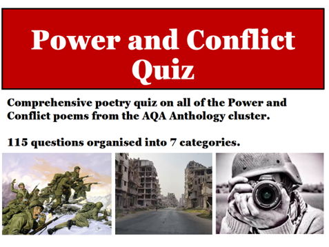 Power and Conflict Poetry Revision Quiz