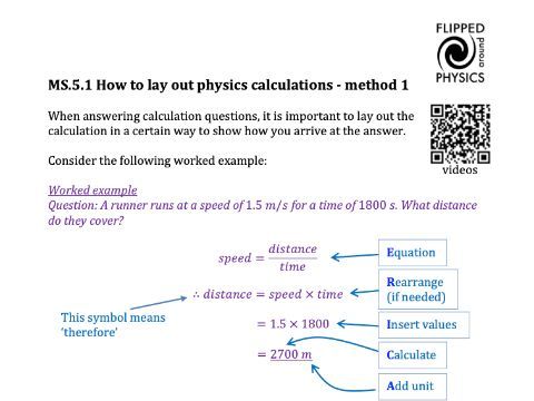 How to lay out calculations - 'rearrange first' method