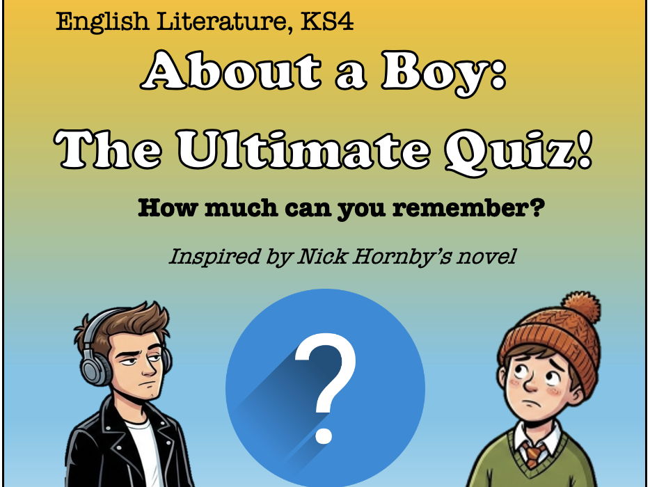 About a Boy: Class Quiz (KS4)
