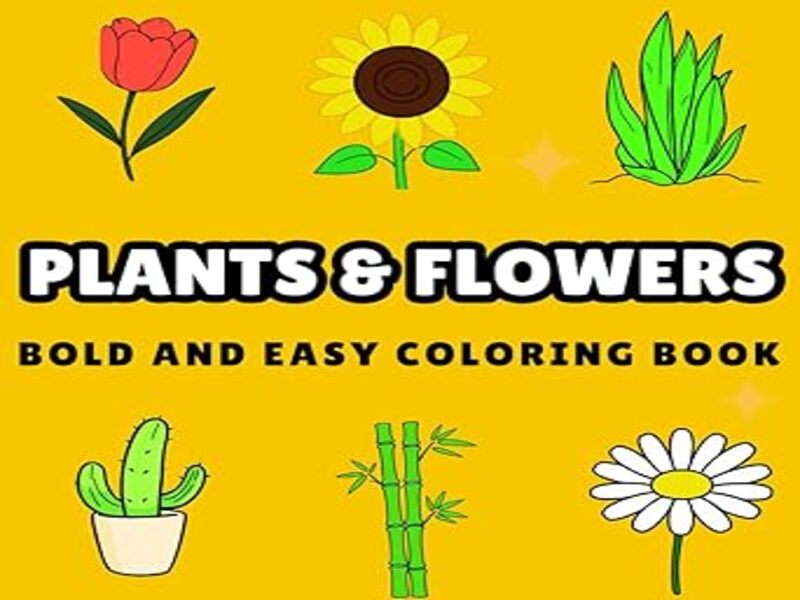 Printable Bold & Easy Plants & Flowers Coloring Book