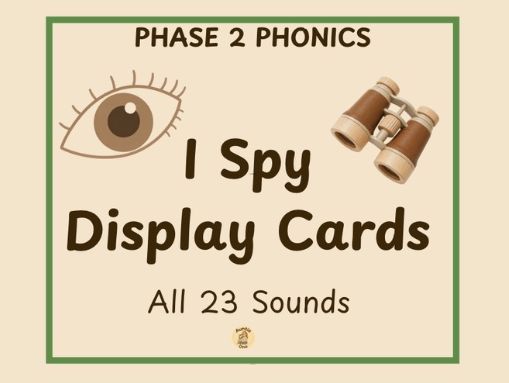 Phase 2 Phonics I Spy Display Cards | 23 Sounds | EYFS Interactive Display & Tuff Tray Activity