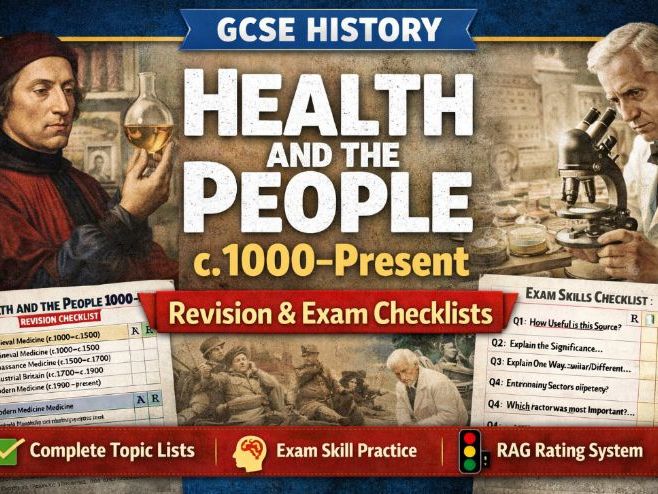 AQA GCSE History: Health and the People c.1000–Present Revision & Exam Checklist