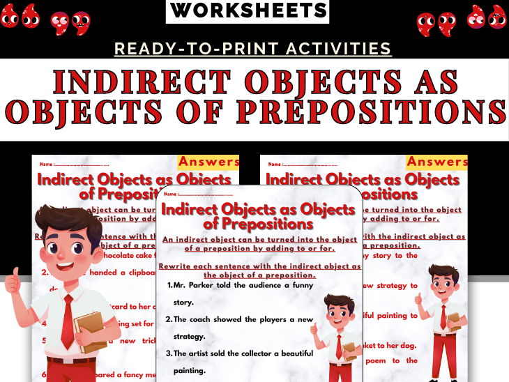 Indirect Objects as Objects of Prepositions Worksheets | Grammar Practice