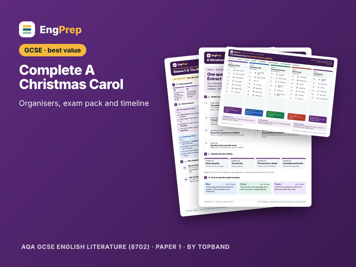 A Christmas Carol GCSE Complete Revision Bundle (AQA)
