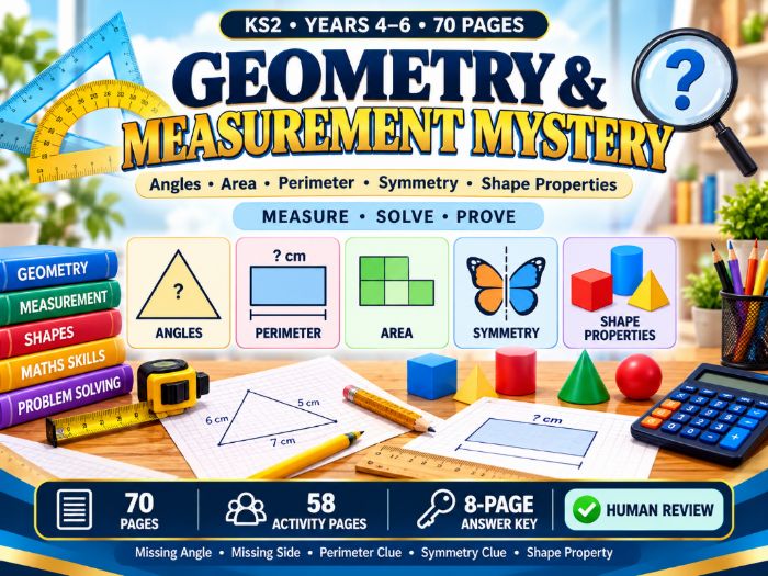 Geometry & Measurement Mystery | KS2 Years 4–6 | 70 Pages